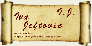 Iva Jeftović vizit kartica
